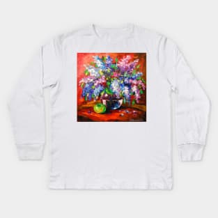 Bouquet of spring lilac Kids Long Sleeve T-Shirt